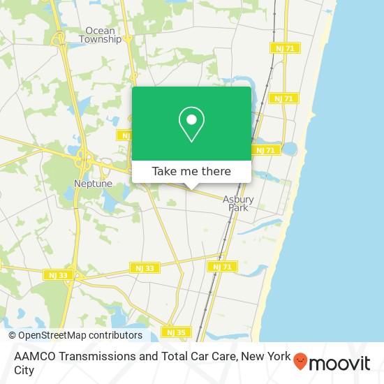 AAMCO Transmissions and Total Car Care map