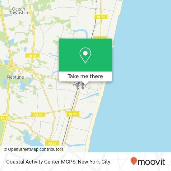 Coastal Activity Center MCPS map