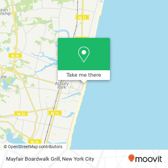 Mayfair Boardwalk Grill map