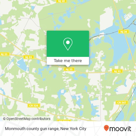 Mapa de Monmouth county gun range