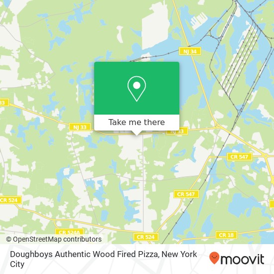 Doughboys Authentic Wood Fired Pizza map