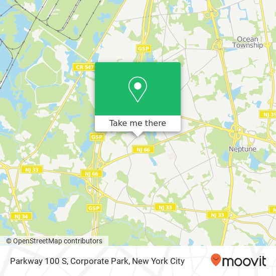 Parkway 100 S, Corporate Park map