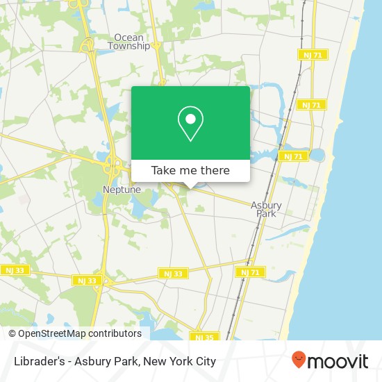 Mapa de Librader's - Asbury Park