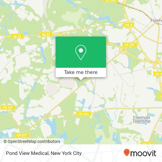 Pond View Medical map