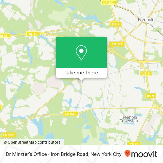 Mapa de Dr Minzter's Office - Iron Bridge Road