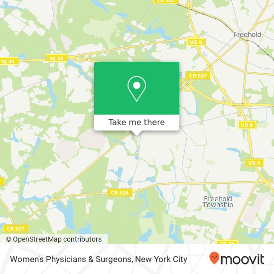 Women's Physicians & Surgeons map