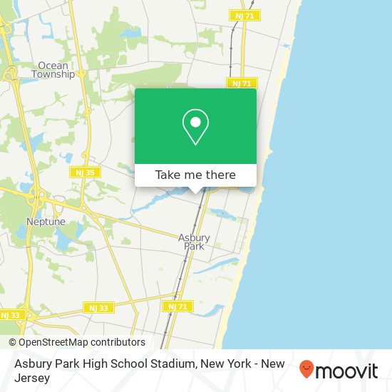 Mapa de Asbury Park High School Stadium