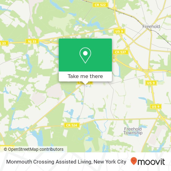 Mapa de Monmouth Crossing Assisted Living