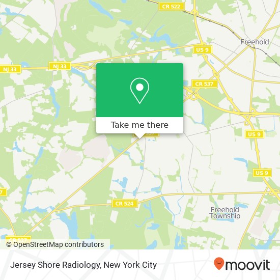 Jersey Shore Radiology map