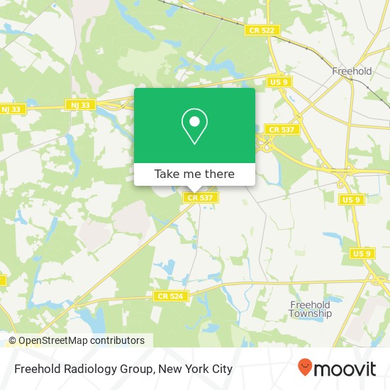 Freehold Radiology Group map
