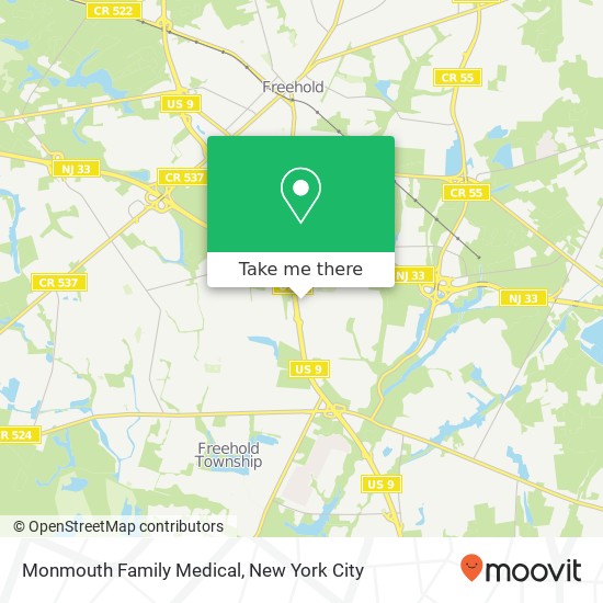 Monmouth Family Medical map