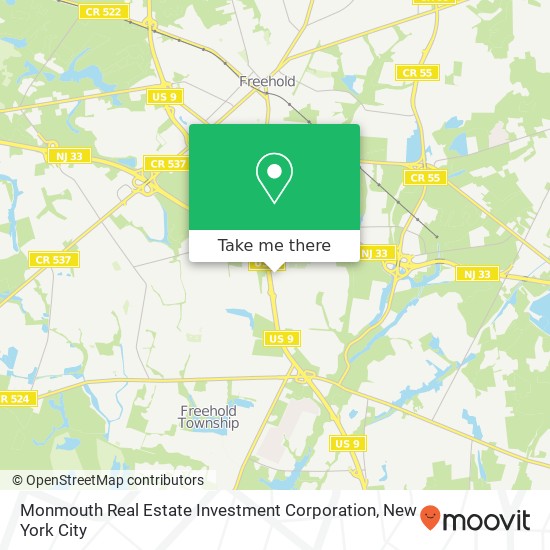 Monmouth Real Estate Investment Corporation map