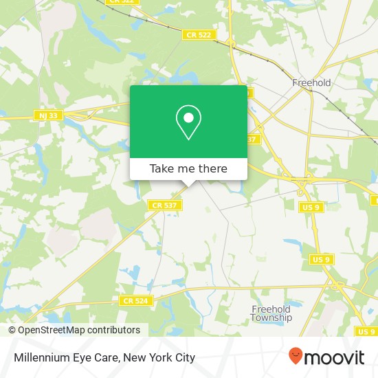 Millennium Eye Care map