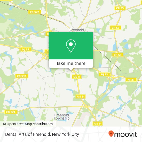 Mapa de Dental Arts of Freehold