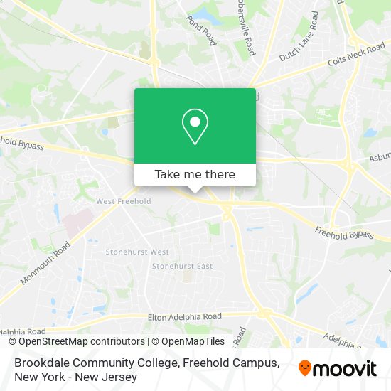 Brookdale Community College Map How To Get To Brookdale Community College, Freehold Campus In Freehold  Township By Bus Or Subway?