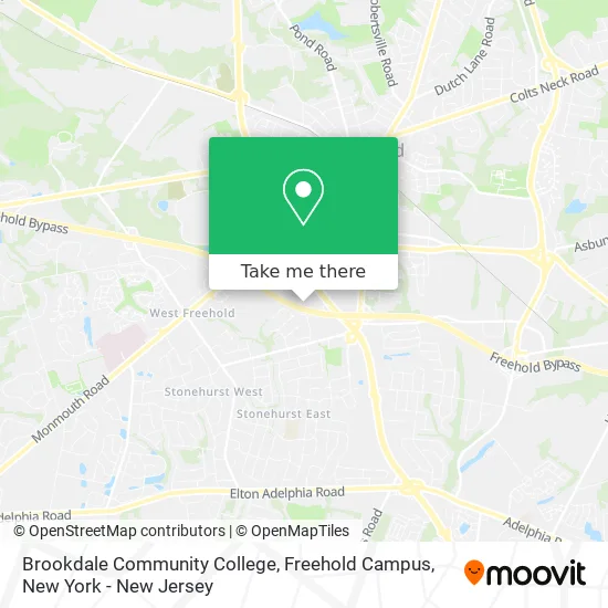 Brookdale Community College Campus Map How To Get To Brookdale Community College, Freehold Campus In Freehold  Township By Bus Or Subway?