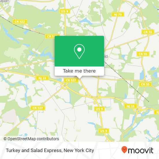 Mapa de Turkey and Salad Express