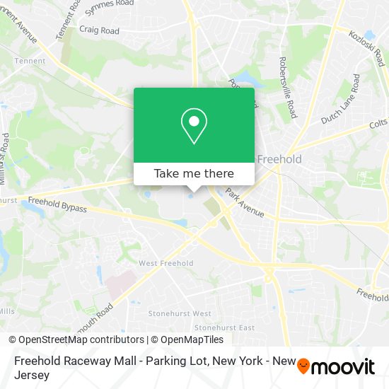 Mapa de Freehold Raceway Mall - Parking Lot