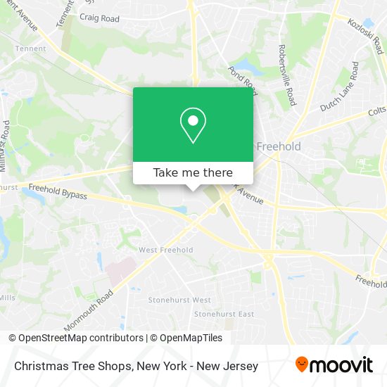 Mapa de Christmas Tree Shops