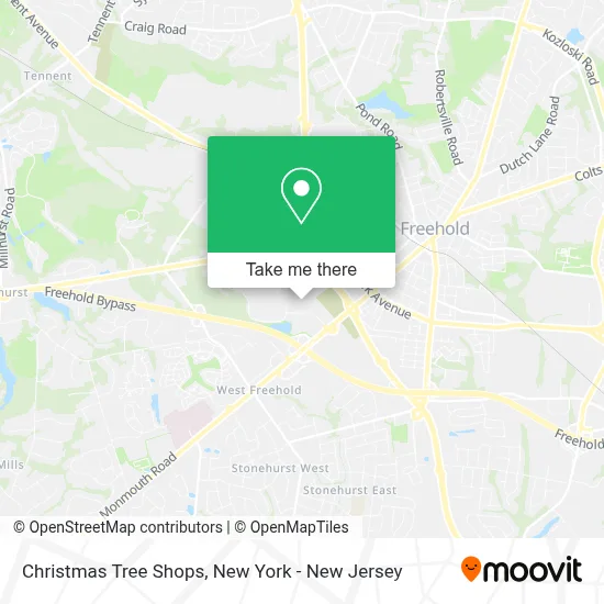 Christmas Tree Shops map