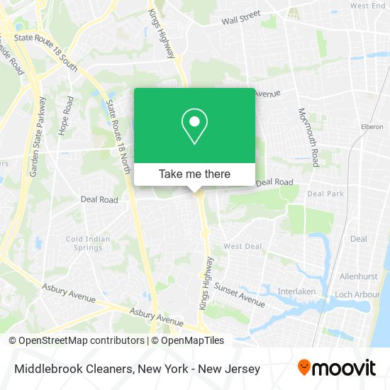Middlebrook Cleaners map
