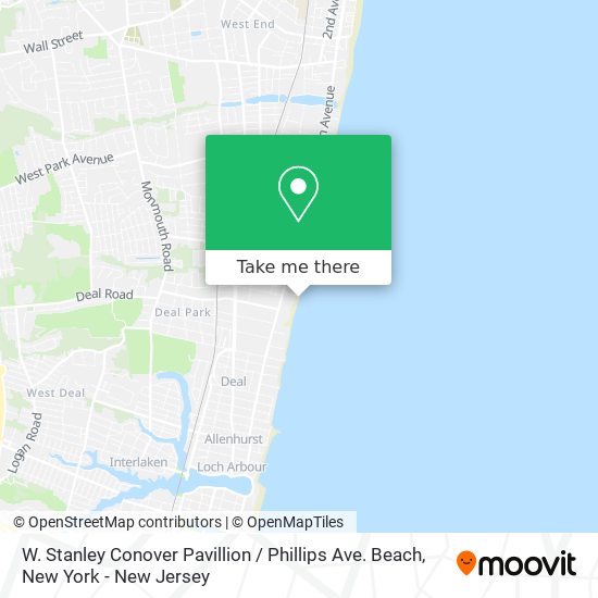 W. Stanley Conover Pavillion / Phillips Ave. Beach map