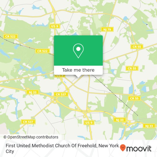 First United Methodist Church Of Freehold map