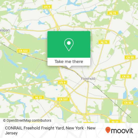 Mapa de CONRAIL Freehold Freight Yard