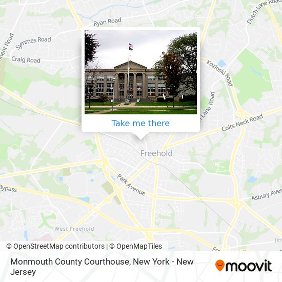 Monmouth County Courthouse map