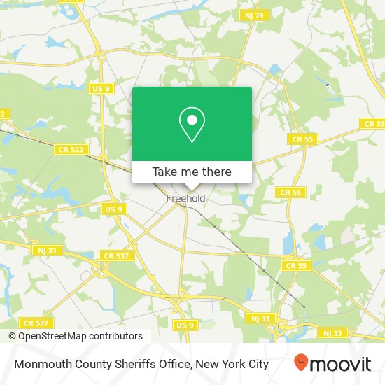 Mapa de Monmouth County Sheriffs Office