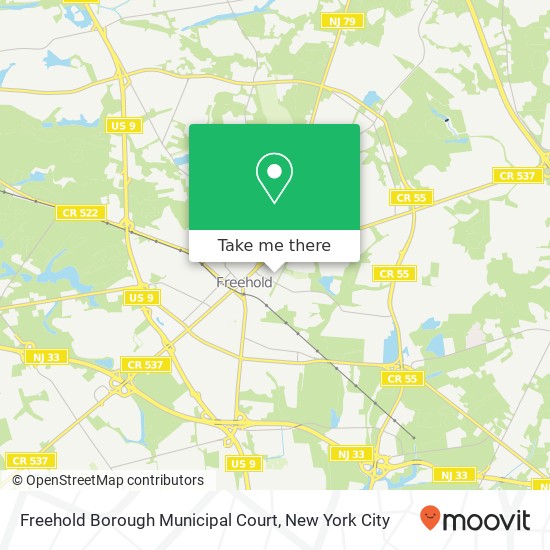 Freehold Borough Municipal Court map