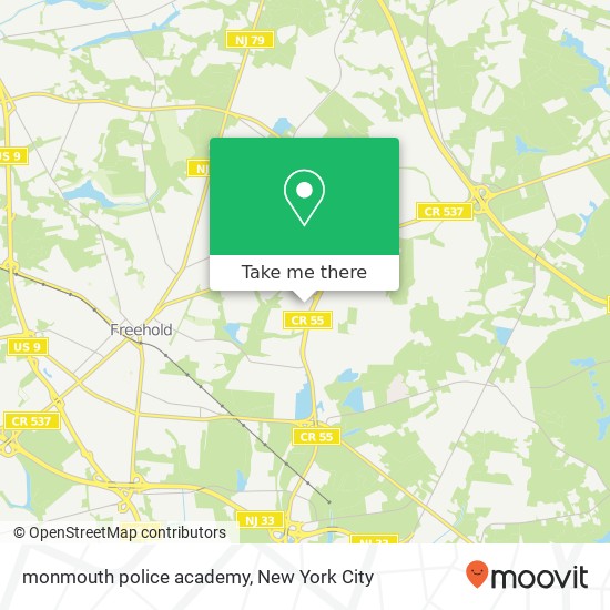 monmouth police academy map