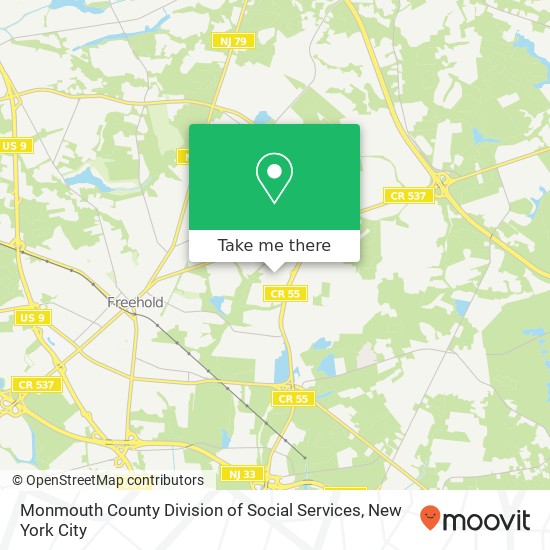 Monmouth County Division of Social Services map