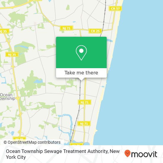 Ocean Township Sewage Treatment Authority map