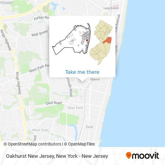 Oakhurst New Jersey map