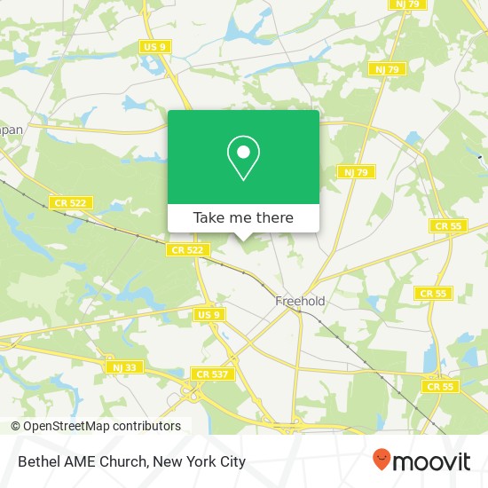 Bethel AME Church map
