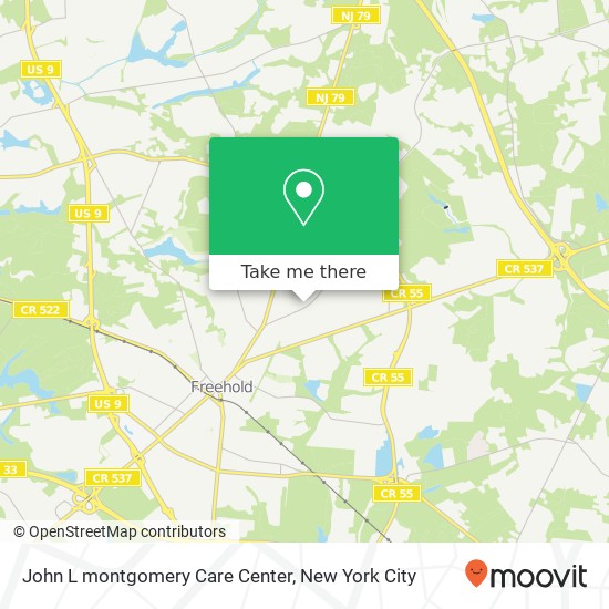 John L montgomery Care Center map