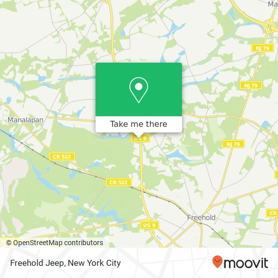 Mapa de Freehold Jeep