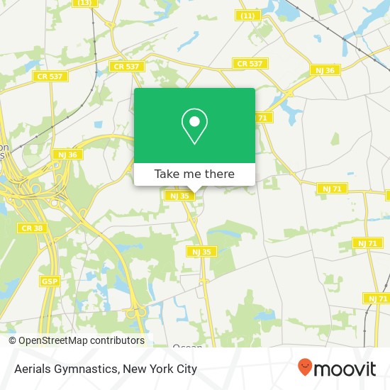 Aerials Gymnastics map