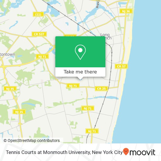 Mapa de Tennis Courts at Monmouth University