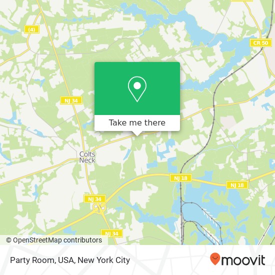 Party Room, USA map