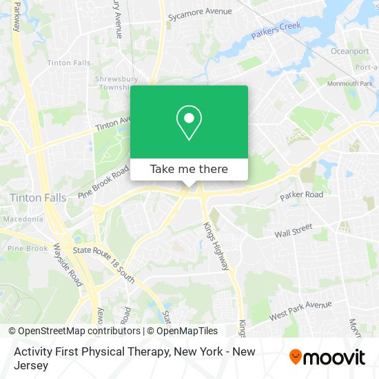 Mapa de Activity First Physical Therapy