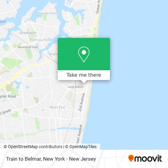 Train to Belmar map