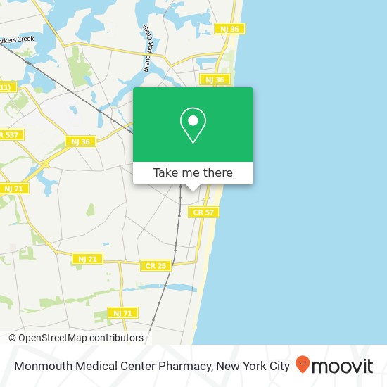 Monmouth Medical Center Pharmacy map