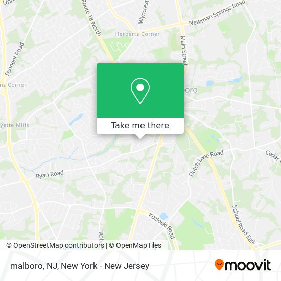 Mapa de malboro, NJ