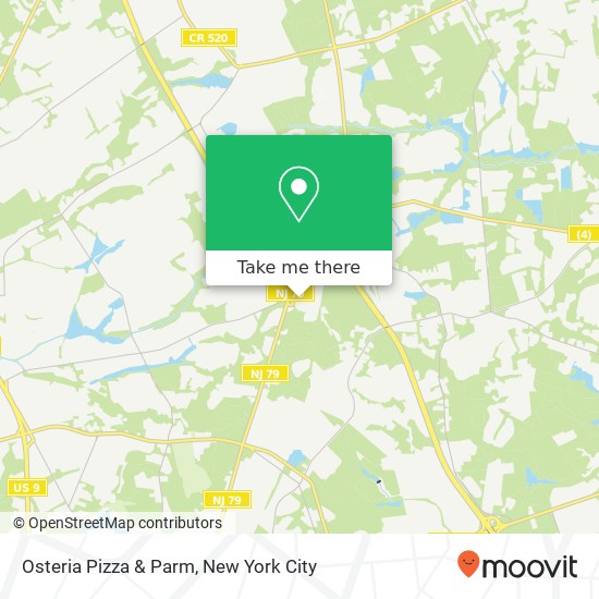 Osteria Pizza & Parm map