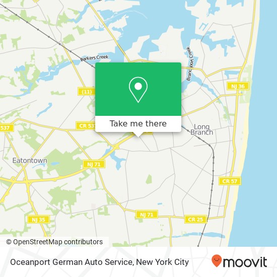 Oceanport German Auto Service map