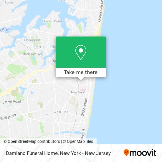 Damiano Funeral Home map