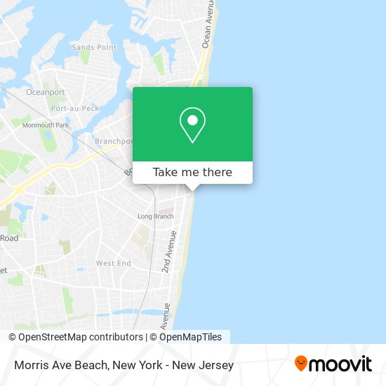 Morris Ave Beach map