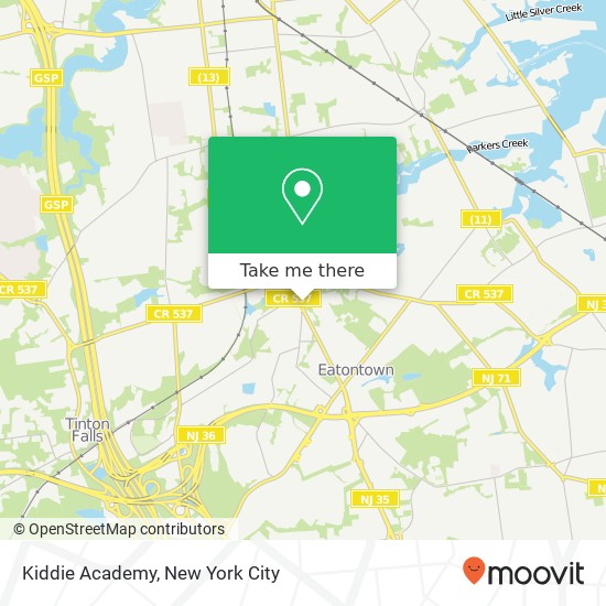 Mapa de Kiddie Academy